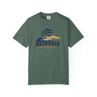 Christian T-Shirt | Held Fast Through Every Season | Psalm 112:7 | High Altitude Veteran-Owned | Liberty & Victory Co.