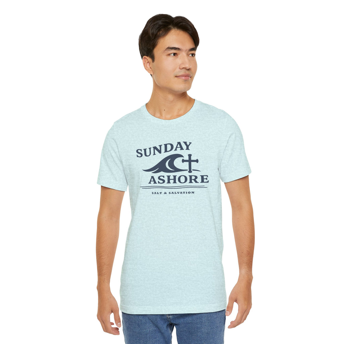 Sunday Ashore Tee | Coastal Surf Faith T-Shirt