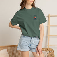 Christian T-Shirt | Rooted at Altitude | Front + Back | Cross + Mountain Roots | Faith • Family • Freedom | Wonder & Wander | Signature Line | Veteran-Owned | Liberty & Victory Co.