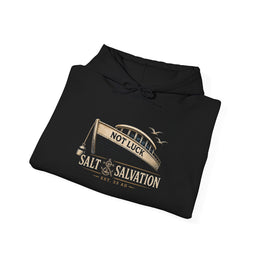 Coastal Faith Hoodie | Salt & Salvation "Not Luck" Nautical Anchor Sweatshirt | Veteran-Owned | Liberty & Victory Co.