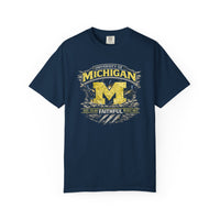 Faith & Sport T-Shirt | Michigan Faithful Est. 1817 Vintage Graphic Tee | Victory-In-One | Liberty & Victory