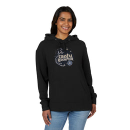 Coastal Faith Hoodie | Coastal Redemption Lighthouse & Compass French Terry Pullover | Salt & Salvation | Veteran-Owned | Liberty & Victory Co.
