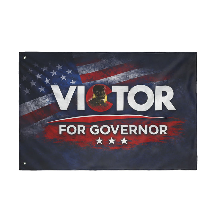 Patriotic Campaign Flag | Victor Marx Colorado Governor Double-Sided Outdoor Flag | Liberty & Victory