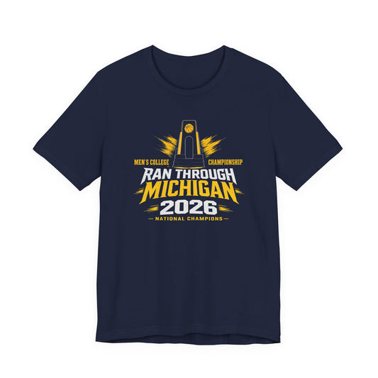 Michigan Everyday T-Shirt | Ran Through Michigan 2026 Championship Everyday Tee | Victory-One | Liberty & Victory