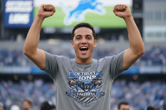 Faith & Sport T-Shirt | Lions Faithful Est. 1930 Vintage Graphic Tee | Victory-In-One | Liberty & Victory