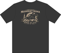 Patriotic | Original Midnight Rider — Big & Tall T-Shirt Front + Back April 18, 1775 Graphic | Veteran-Owned Small Business | Liberty & Victory Co.