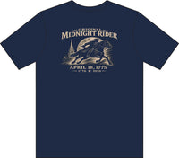 Patriotic | Original Midnight Rider — Big & Tall T-Shirt Front + Back April 18, 1775 Graphic | Veteran-Owned Small Business | Liberty & Victory Co.