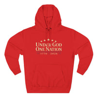 Patriotic Christian Hoodie | Under God One Nation | 1776–2026 America 250 Pullover | Liberty & Victory Co.