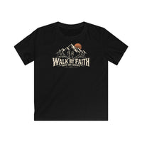 Mountain Faith | Walk by Faith — Sisters Edition Youth T-Shirt Mountain Graphic | Veteran-Owned Small Business | Liberty & Victory Co.