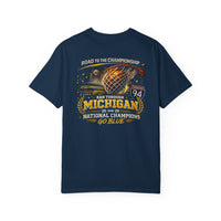 Michigan Wolverines Basketball T-Shirt | Road to the Championship Vintage Block M Garment-Dyed Tee | Victory-One | Liberty & Victory