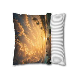 Faith Throw Pillow Cover | By His Grace We Come Ashore | Nautical Christian Decor | Liberty & Victory Co.