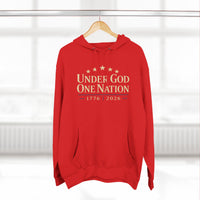 Patriotic Christian Hoodie | Under God One Nation | 1776–2026 America 250 Pullover | Liberty & Victory Co.