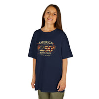 Patriotic Kids T-Shirt | America 250 Born Free Fireworks | Liberty & Victory