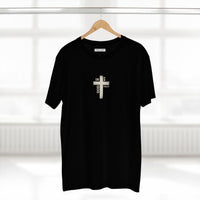 Cross American Flag 1776-2026 Front Back Vintage T-Shirt