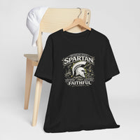Faith & Sport T-Shirt | Spartan Faithful Helmet Graphic Tee | Victory-In-One | Liberty & Victory
