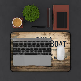 Coastal Faith Desk Mat | Build a Better Boat Nautical | Salt & Salvation | Liberty & Victory