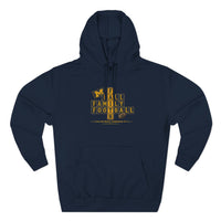 Faith & Sport | Fall Family Football — Hoodie | Faith Runs Through It-Michigan Edition | Game Day Faith Hoodie | Veteran-Owned Small Business | Liberty & Victory Co.