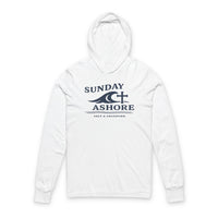 Christian Coastal Hoodie Long Sleeve | Sunday Ashore Faith Design | Veteran-Owned | Liberty & Victory