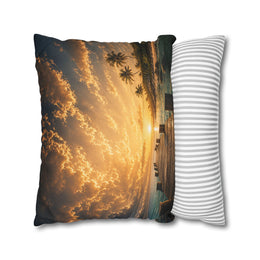 Faith Throw Pillow Cover | By His Grace We Come Ashore | Nautical Christian Decor | Liberty & Victory Co.