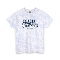 Coastal Redemption Tie-Dye Tee — Nautical Blue Cotton T-Shirt