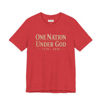 Christian Patriotic T-Shirt | One Nation Under God 1776–2026 USA 250 Founders Line | Veteran-Owned | Liberty & Victory Co.