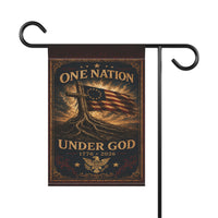 Patriotic Garden Flag | One Nation Under... 1776–2026 Founders Line | America 250 | Liberty & Victory