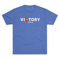 Victory 2026 T-Shirt | Signature Supporter Tee Colorado Triblend Royal Blue | Next Level Triblend | Front + Back Print