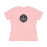 Nautical 'The Captain' Women's Cotton Tee – Vintage Anchor Sunset Graphic