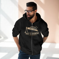 Zip Hoodie — "Not Luck" Salt & Salvation Boat Graphic