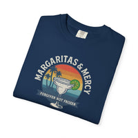 Christian Coastal T-Shirt | Margaritas & Mercy Vintage Sunset Palm Garment-Dyed Tee | Salt & Salvation | Liberty & Victory