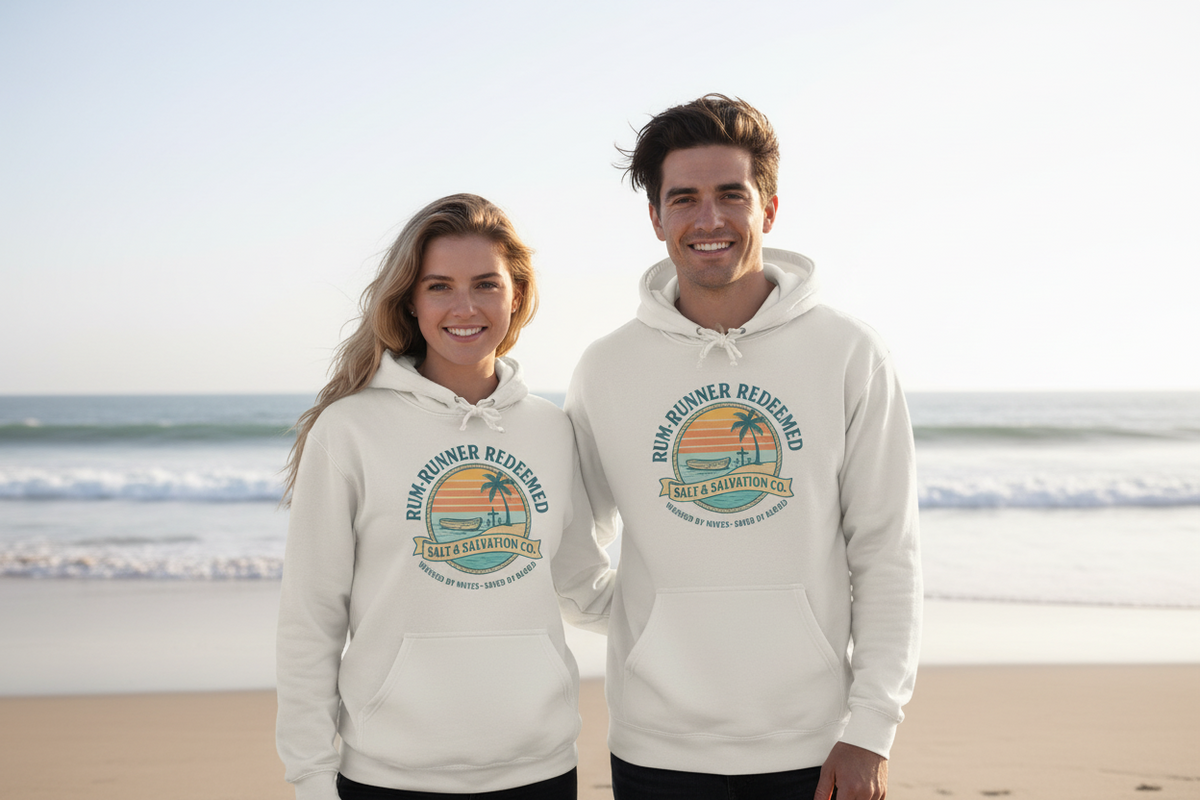 Rum Runner Redeemed Hoodie — Salt & Salvation Coastal Sweatshirt