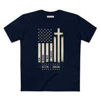 Flag Cross 1776 Vintage Graphic T-Shirt