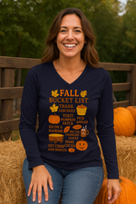 Apparel – Fall Bucket List Ladies Performance V-Neck