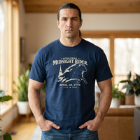 Patriotic Christian T-Shirt | Midnight Rider April 18 1775 America 250th Tee | Liberty-In-One | Liberty & Victory