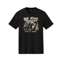 Patriotic Christian T-Shirt | We Ride Tonight 1776 Founders Line | America 250 | Liberty & Victory