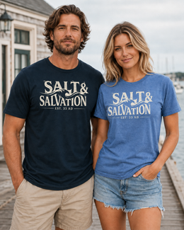 Coastal Faith T-Shirt | Salt & Salvation Come Ashore Everyday Essentials | Liberty & Victory