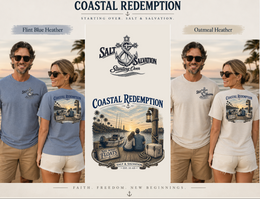 Coastal Faith T-Shirt | Starting Over | Salt & Salvation | Liberty & Victory Co.
