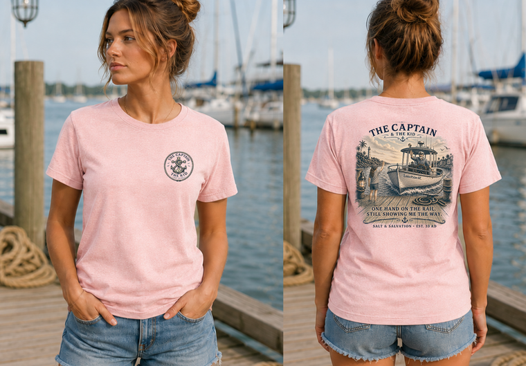 Women's Coastal Faith T-Shirt | The Captain & The Kid | Daddy's Girl | Salt & Salvation | Liberty & Victory Co.