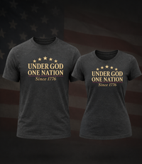 Patriotic Christian T-Shirt | Under God-One Nation 1776–2026 | Everyday Essentials | Liberty & Victory Co.