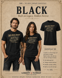 Patriotic Christian T-Shirt | We Ride Tonight | Everyday Essentials | Original Midnight Rider 1776–2026 | Liberty & Victory Co.
