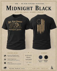 Midnight Rider "We Ride Tonight" Tee — Revere 1775 Signature Edition