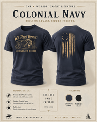 Midnight Rider "We Ride Tonight" Tee — Revere 1775 Signature Edition