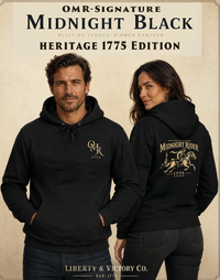 Christian Patriotic Hoodie | Midnight Rider Signature Line Heritage 1775 Revere Edition | Original Midnight Rider | Liberty & Victory Co.