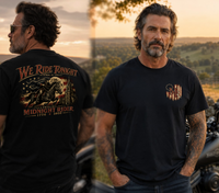 Patriotic Christian T-Shirt | We Ride Tonight-RWB Edition Original Midnight Rider 1776–2026 | Liberty & Victory Co.