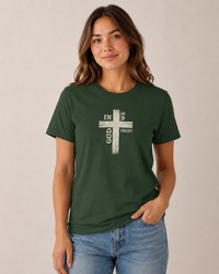 Christian T-Shirt | Rustic Wood Cross In God We Trust Faith Tee | Veteran-Owned | Liberty & Victory Co.