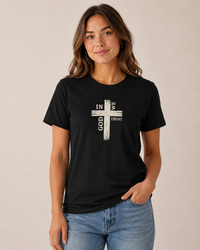 Christian T-Shirt | Rustic Wood Cross In God We Trust Faith Tee | Veteran-Owned | Liberty & Victory Co.