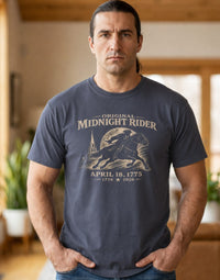 Patriotic Christian T-Shirt | Midnight Rider April 18 1775 America 250th Tee | Liberty-In-One | Liberty & Victory