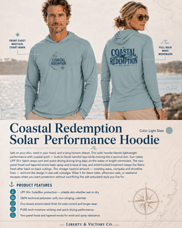 Coastal Faith Sun Hoodie | Coastal Redemption UPF 50+ Solar Hoodie | Salt & Salvation | Veteran-Owned | Liberty & Victory Co.