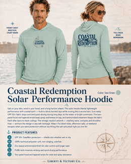 Coastal Faith Sun Hoodie | Coastal Redemption UPF 50+ Solar Hoodie | Salt & Salvation | Veteran-Owned | Liberty & Victory Co.