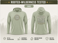 Christian Outdoor Hoodie | Rooted at Altitude | Summit Cross Mountain Graphic | UPF 50+ Solar | Wonder & Wander | Signature Line | Veteran-Owned | Liberty & Victory Co.